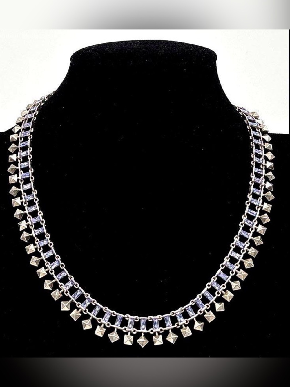 Kendra Scott Oscar Lilac Crystal Choker Necklace EC